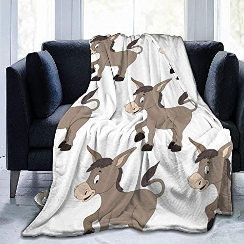 Boceoey Esel Kuscheldecke 180x200 cm Flauschige Wohndecke als Sofa überwurfdecke Tagesdecke, Decken für Sofa Couch Bett, Weiche Warme Fleecedecke für Camping Outdoor von Boceoey