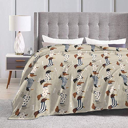 Boceoey Kuscheldecke Flauschig Decke Sofa Flanell Fleecedecke, Weich Warme Decken als Sofadecke Wohndecke Couchdecke Tagesdecke, Leichte Decke 150x200 cm Dackel von Boceoey