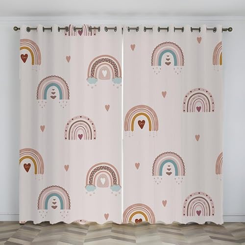 Boceoey Vorhang Blickdicht Regenbogen Vorhänge mit ösen, Verdunklungsvorhänge für Wohnzimmer Schlafzimmer, Gardinen Boho Thermovorhang ösenvorhang 2er Set, H220xB140 cm Boceoey Vorhang Blickdicht Regenbogen Vorhänge mit ösen, Verdunklungsvorhänge für Wohnzimmer Schlafzimmer, Gardinen Boho Thermovorhang ösenvorhang 2er Set, H220xB140 cm von Boceoey