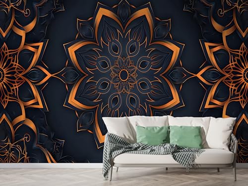 Boho Blumen Tapete, Ethno-Stil Fototapete, Geometrie Wandpapier, Vliestapete Selbstklebende Wand Deko, Motivtapeten Schlafzimmer Wohnzimmer, 150x100 cm - M-808 Boho Blumen Tapete, Ethno-Stil Fototapete, Geometrie Wandpapier, Vliestapete Selbstklebende Wand Deko, Motivtapeten Schlafzimmer Wohnzimmer, 150x100 cm - M-808 von Boceoey
