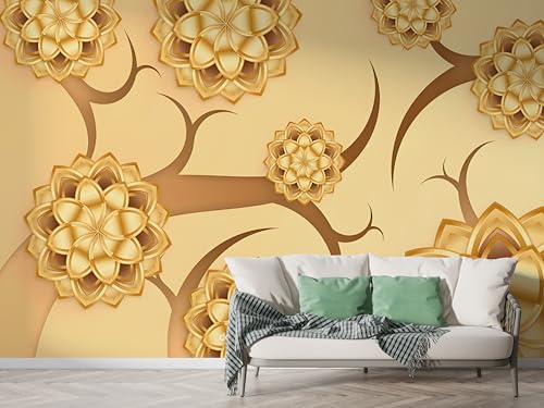 Boho Blumen Tapete, Geometrisch Fototapete, Ethnisch Wandpapier, Vliestapete Selbstklebende Wand Deko, Motivtapeten Schlafzimmer Wohnzimmer, 350x256 cm - M-811 Boho Blumen Tapete, Geometrisch Fototapete, Ethnisch Wandpapier, Vliestapete Selbstklebende Wand Deko, Motivtapeten Schlafzimmer Wohnzimmer, 350x256 cm - M-811 von Boceoey