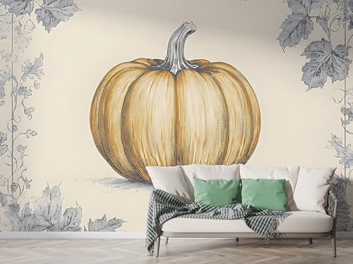 Halloween Kürbis Tapete, Ahornblätter Fototapete, Botanik Wandpapier, Vliestapete Selbstklebende Wand Deko, Motivtapeten Schlafzimmer Wohnzimmer, 450x315 cm - F-357 Halloween Kürbis Tapete, Ahornblätter Fototapete, Botanik Wandpapier, Vliestapete Selbstklebende Wand Deko, Motivtapeten Schlafzimmer Wohnzimmer, 450x315 cm - F-357 von Boceoey