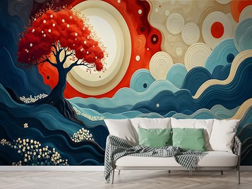Japan Ukiyoe Tapete, Japanisch Fototapete, Aquarell Wandpapier, Vliestapete Selbstklebende Wand Deko, Motivtapeten Schlafzimmer Wohnzimmer, 450x315 cm - M-488 Japan Ukiyoe Tapete, Japanisch Fototapete, Aquarell Wandpapier, Vliestapete Selbstklebende Wand Deko, Motivtapeten Schlafzimmer Wohnzimmer, 450x315 cm - M-488 von Boceoey