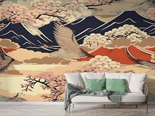 Japanisch Berg Fuji Tapete, Japan Fototapete, Kirschblüte Wandpapier, Vliestapete Selbstklebende Wand Deko, Motivtapeten Schlafzimmer Wohnzimmer, 400x280 cm - M-615 Japanisch Berg Fuji Tapete, Japan Fototapete, Kirschblüte Wandpapier, Vliestapete Selbstklebende Wand Deko, Motivtapeten Schlafzimmer Wohnzimmer, 400x280 cm - M-615 von Boceoey