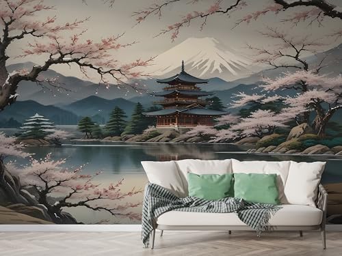 Japanisch Berg Fuji Tapete, Japan Fototapete, Kirschblütenturm Wandpapier, Vliestapete Selbstklebende Wand Deko, Motivtapeten Schlafzimmer Wohnzimmer, 250x175 cm - M-673 Japanisch Berg Fuji Tapete, Japan Fototapete, Kirschblütenturm Wandpapier, Vliestapete Selbstklebende Wand Deko, Motivtapeten Schlafzimmer Wohnzimmer, 250x175 cm - M-673 von Boceoey