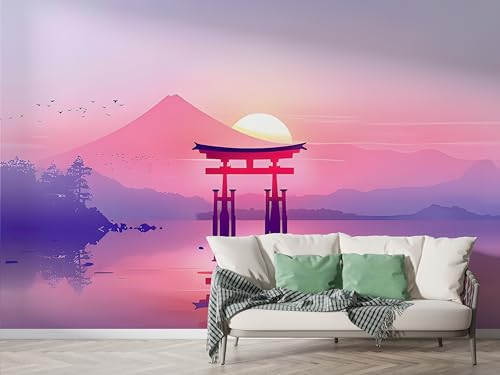 Japanisch Berg Fuji Tapete, Japan Fototapete, Torii Wandpapier, Vliestapete Selbstklebende Wand Deko, Motivtapeten Schlafzimmer Wohnzimmer, 450x315 cm - M-672 Japanisch Berg Fuji Tapete, Japan Fototapete, Torii Wandpapier, Vliestapete Selbstklebende Wand Deko, Motivtapeten Schlafzimmer Wohnzimmer, 450x315 cm - M-672 von Boceoey