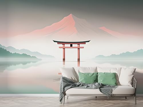Japanisch Berg Fuji Tapete, Japan Fototapete, Torii Wandpapier, Vliestapete Selbstklebende Wand Deko, Motivtapeten Schlafzimmer Wohnzimmer, 450x315 cm - M-681 Japanisch Berg Fuji Tapete, Japan Fototapete, Torii Wandpapier, Vliestapete Selbstklebende Wand Deko, Motivtapeten Schlafzimmer Wohnzimmer, 450x315 cm - M-681 von Boceoey
