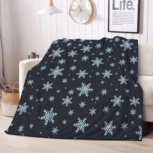 Kuscheldecke Flauschig Weihnachten Decke Sofa Fleecedecke, Warm Weich Wohndecke als Couchdecke Sofadecke Tagesdecke, Schneeflocke Wolldecke Flanelldecke für Bett Schlafzimmer Deko 220x240 cm von Boceoey