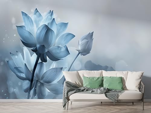 Lotus Aquarell Tapete, Blumen Fototapete, Geometrie Wandpapier, Vliestapete Selbstklebende Wand Deko, Motivtapeten Schlafzimmer Wohnzimmer, 350x256 cm - M-769 Lotus Aquarell Tapete, Blumen Fototapete, Geometrie Wandpapier, Vliestapete Selbstklebende Wand Deko, Motivtapeten Schlafzimmer Wohnzimmer, 350x256 cm - M-769 von Boceoey