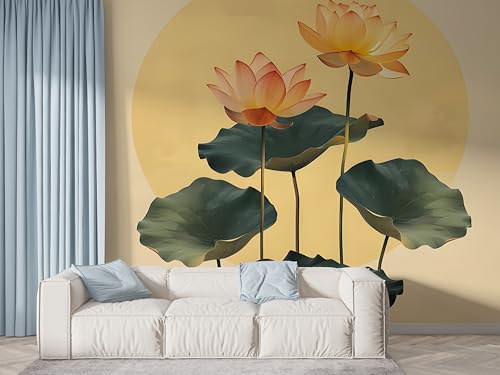 Lotus Blumen Tapete, Pflanzenteich Fototapete, Seerose Wandpapier, Vliestapete Selbstklebende Wand Deko, Motivtapeten Schlafzimmer Wohnzimmer, 350x256 cm - F-449 Lotus Blumen Tapete, Pflanzenteich Fototapete, Seerose Wandpapier, Vliestapete Selbstklebende Wand Deko, Motivtapeten Schlafzimmer Wohnzimmer, 350x256 cm - F-449 von Boceoey