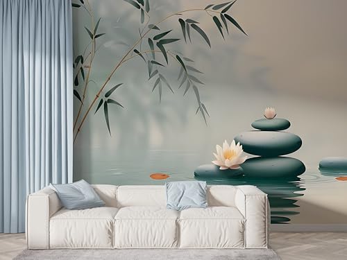 Lotus Seerose Tapete, Pflanzen Fototapete, Orientalische Blumen Wandpapier, Vliestapete Selbstklebende Wand Deko, Motivtapeten Schlafzimmer Wohnzimmer, 100x70 cm - F-465 Lotus Seerose Tapete, Pflanzen Fototapete, Orientalische Blumen Wandpapier, Vliestapete Selbstklebende Wand Deko, Motivtapeten Schlafzimmer Wohnzimmer, 100x70 cm - F-465 von Boceoey