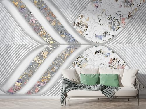 Marmor Geometrisch Tapete, Blumen Fototapete, Modern Wandpapier, Vliestapete Selbstklebende Wand Deko, Motivtapeten Schlafzimmer Wohnzimmer, 100x70 cm - F-212 Marmor Geometrisch Tapete, Blumen Fototapete, Modern Wandpapier, Vliestapete Selbstklebende Wand Deko, Motivtapeten Schlafzimmer Wohnzimmer, 100x70 cm - F-212 von Boceoey
