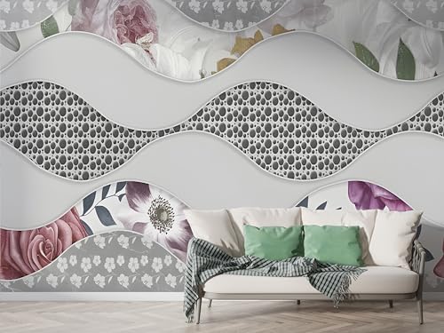 Rose Marmor Tapete, Geometrisch Fototapete, Blumen Wandpapier, Vliestapete Selbstklebende Wand Deko, Motivtapeten Schlafzimmer Wohnzimmer, 450x315 cm - F-321 Rose Marmor Tapete, Geometrisch Fototapete, Blumen Wandpapier, Vliestapete Selbstklebende Wand Deko, Motivtapeten Schlafzimmer Wohnzimmer, 450x315 cm - F-321 von Boceoey