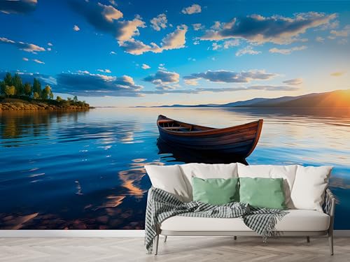 Schiff Selbstklebende Tapete Ozean Wandbilder, Vlies Fototapete mit Himmel Landschaft Motiv, 3D Effekt Wandtapete Deko, Abziehen & Aufkleben, 450x315 cm - M-572 Schiff Selbstklebende Tapete Ozean Wandbilder, Vlies Fototapete mit Himmel Landschaft Motiv, 3D Effekt Wandtapete Deko, Abziehen & Aufkleben, 450x315 cm - M-572 von Boceoey