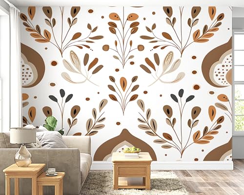 Selbstklebende Tapete Blätter Geometrie Wandbilder, Vlies Fototapete mit Bohemian Mittelalterlicher Stil Motiv, 3D Effekt Wandtapete Deko, Abziehen & Aufkleben, 150x100 cm - F-111 Selbstklebende Tapete Blätter Geometrie Wandbilder, Vlies Fototapete mit Bohemian Mittelalterlicher Stil Motiv, 3D Effekt Wandtapete Deko, Abziehen & Aufkleben, 150x100 cm - F-111 von Boceoey
