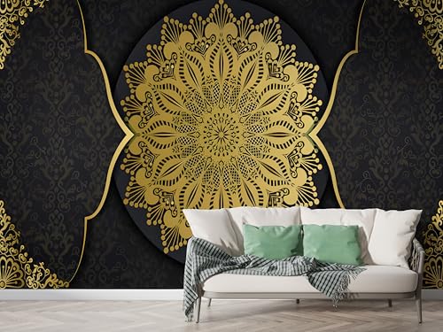 Selbstklebende Tapete Blumen Boho Wandbilder, Vlies Fototapete mit Ethno-Stil Geometrie Motiv, 3D Effekt Wandtapete Deko, Abziehen & Aufkleben, 250x175 cm - M-813 Selbstklebende Tapete Blumen Boho Wandbilder, Vlies Fototapete mit Ethno-Stil Geometrie Motiv, 3D Effekt Wandtapete Deko, Abziehen & Aufkleben, 250x175 cm - M-813 von Boceoey