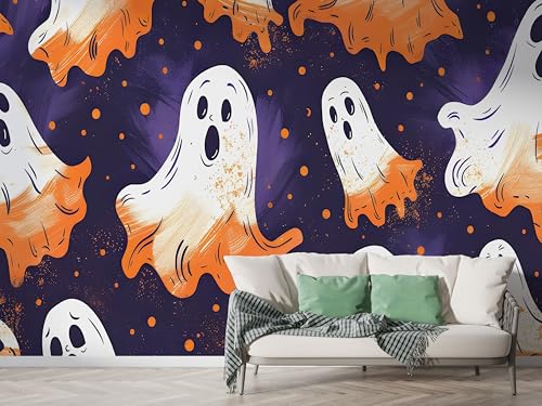 Selbstklebende Tapete Halloween Geist Wandbilder, Vlies Fototapete mit Sternenhimmel Abstrakt Motiv, 3D Effekt Wandtapete Deko, Abziehen & Aufkleben, 400x280 cm - F-383 Selbstklebende Tapete Halloween Geist Wandbilder, Vlies Fototapete mit Sternenhimmel Abstrakt Motiv, 3D Effekt Wandtapete Deko, Abziehen & Aufkleben, 400x280 cm - F-383 von Boceoey