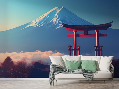 Selbstklebende Tapete Japanisch Berg Fuji Wandbilder, Vlies Fototapete mit Japan Torii-Tor Motiv, 3D Effekt Wandtapete Deko, Abziehen & Aufkleben, 300x210 cm - M-605 Selbstklebende Tapete Japanisch Berg Fuji Wandbilder, Vlies Fototapete mit Japan Torii-Tor Motiv, 3D Effekt Wandtapete Deko, Abziehen & Aufkleben, 300x210 cm - M-605 von Boceoey