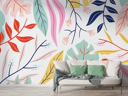 Selbstklebende Tapete Palmblatt Botanisch Wandbilder, Vlies Fototapete mit Tropisch Blätter Motiv, 3D Effekt Wandtapete Deko, Abziehen & Aufkleben, 300x210 cm - F-223 Selbstklebende Tapete Palmblatt Botanisch Wandbilder, Vlies Fototapete mit Tropisch Blätter Motiv, 3D Effekt Wandtapete Deko, Abziehen & Aufkleben, 300x210 cm - F-223 von Boceoey