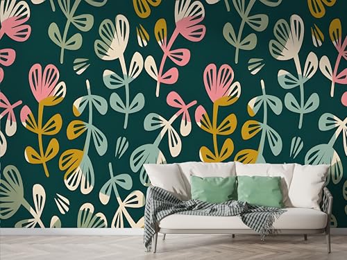 Selbstklebende Tapete Wildblume Aquarell Wandbilder, Vlies Fototapete mit Botanisch Blumen Motiv, 3D Effekt Wandtapete Deko, Abziehen & Aufkleben, 100x70 cm - F-237 Selbstklebende Tapete Wildblume Aquarell Wandbilder, Vlies Fototapete mit Botanisch Blumen Motiv, 3D Effekt Wandtapete Deko, Abziehen & Aufkleben, 100x70 cm - F-237 von Boceoey