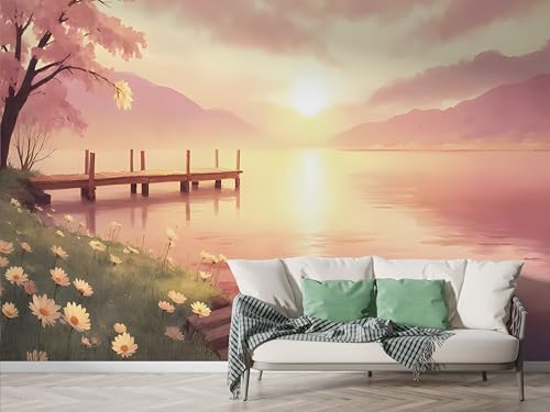 Sonnenlicht Aquarell Tapete, Gänseblümchen Fototapete, Landschaft Wandpapier, Vliestapete Selbstklebende Wand Deko, Motivtapeten Schlafzimmer Wohnzimmer, 400x280 cm - F-317 Sonnenlicht Aquarell Tapete, Gänseblümchen Fototapete, Landschaft Wandpapier, Vliestapete Selbstklebende Wand Deko, Motivtapeten Schlafzimmer Wohnzimmer, 400x280 cm - F-317 von Boceoey