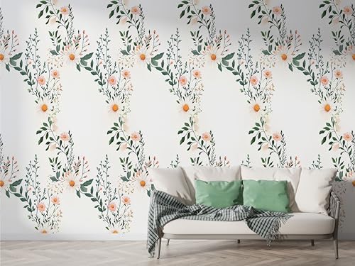 Wildblume Botanisch Tapete, Blumen Fototapete, Aquarell Wandpapier, Vliestapete Selbstklebende Wand Deko, Motivtapeten Schlafzimmer Wohnzimmer, 100x70 cm - F-211 Wildblume Botanisch Tapete, Blumen Fototapete, Aquarell Wandpapier, Vliestapete Selbstklebende Wand Deko, Motivtapeten Schlafzimmer Wohnzimmer, 100x70 cm - F-211 von Boceoey