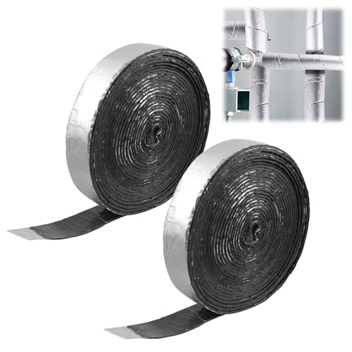 2 Rolle Rohrisolierung Schaumstoff, 10M Isolierung Kanal, Heizungsrohr Isolierung, Rohrumwicklung, Rohrisolierung zum Wickeln, Isolierband mit Schaumstoff für Rohrschutz(5cm Wide) von Bocguy