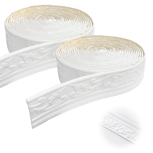 2 Stück Zierleisten Selbstklebend,10m Tapeteneckleiste,Zier- & Stuckleisten,Deckenleisten Selbstklebend,Wandleisten Selbstklebend,Fenstersprossen Selbstklebend,Für Flure, Decken, Ecken, Heimdekoration 2 Stück Zierleisten Selbstklebend,10m Tapeteneckleiste,Zier- & Stuckleisten,Deckenleisten Selbstklebend,Wandleisten Selbstklebend,Fenstersprossen Selbstklebend,Für Flure, Decken, Ecken, Heimdekoration von Bocguy