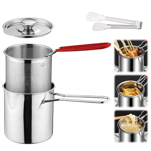 Bocguy Frittiertopf, Fettbehälter mit Sieb-Set, Ölfiltertopf Aus Edelstahl, Multi-Functional Oil Filter Tank, Abnehmbarer Verbrühschutzgriff, Oil Strainer für die Küche Aufbewahrung Brat und Backfett Bocguy Frittiertopf, Fettbehälter mit Sieb-Set, Ölfiltertopf Aus Edelstahl, Multi-Functional Oil Filter Tank, Abnehmbarer Verbrühschutzgriff, Oil Strainer für die Küche Aufbewahrung Brat und Backfett von Bocguy