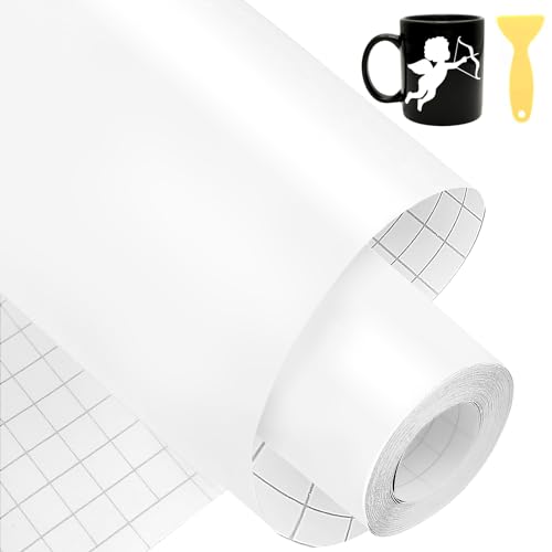 Bocguy Vinylfolie Plotter Weiß Matt, 30.5CM x 600CM PVC Smart Permanent Vinyl Plotterfolie Selbstklebend Rollen, Einfach zu Schneiden & Jäten, Plotterfolie Vinyl für Cricut & Cameo Bocguy Vinylfolie Plotter Weiß Matt, 30.5CM x 600CM PVC Smart Permanent Vinyl Plotterfolie Selbstklebend Rollen, Einfach zu Schneiden & Jäten, Plotterfolie Vinyl für Cricut & Cameo von Bocguy