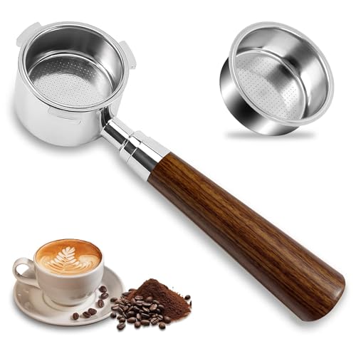 Bodenloser Siebträger 51mm, Siebträger Kompatibel mit DeLonghi Dedica EC680/EC685/EC785/EC820/EC850/EC860 mit 3 Ears und Pucksieb, Filterkorb, Roter Säureholz Bodenloser Siebträger 51mm, Siebträger Kompatibel mit DeLonghi Dedica EC680/EC685/EC785/EC820/EC850/EC860 mit 3 Ears und Pucksieb, Filterkorb, Roter Säureholz von Bocguy