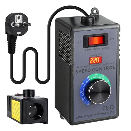 Drehzahlregler 230v 10A 4000W, Motor Spannungsregler AC für Winkelschleifer Bläser Handbohrer Kreissägen von Bocguy
