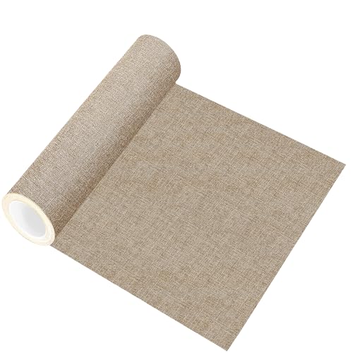 Flicken selbstklebend Stoff, Klebeflicken für Textilien Leinenstoff Reparatur Patches, 8 X 150 cm Textil Flicken selbstklebend für Sofas, Autositze, Bürostuhl, Kopfteile, Vorhang, Beige von Bocguy