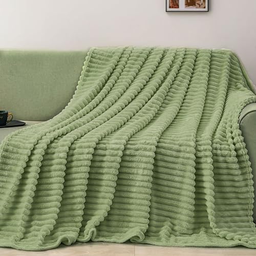 Kuscheldecke Flauschig, Kaninchen Plüsch Decke, Kuscheldecke Grün 120 x 200cm Flauschige Decke, Wohn- & kuscheldecken Super Soft Sofadecke Kuschelig Dick Flanell Decke, Wolldecken für Couch Bett Büro von Bocguy