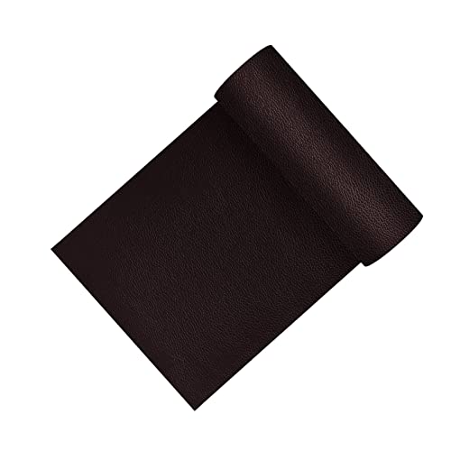 Leder Reparatur Set Kunstleder Selbstklebend, 8 x 150 cm Lederflicken Selbstklebend Kunstleder Reparaturset Dunkelbraun, für Bürostuhl Kopfteile Sofa von Bocguy