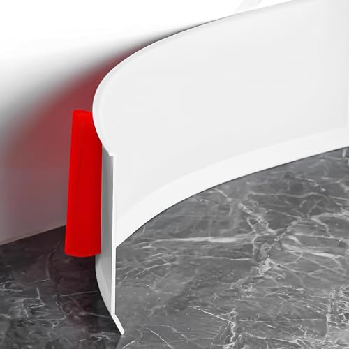Weichsockelleiste Selbstklebend, 5M PVC WEISS Knickleiste für Küche und Badezimmer, Selbstklebende Abschlussleiste(Breite 10 cm) von Bocguy