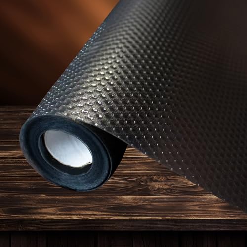 Schubladenmatte 45cmx5m, Antirutschmatte Schubladen, Schubladen Schrankfolie Schrankpapier Abwaschbar, Antirutschmatte Küche für Küchenschränke, Kühlschrank und Regale, Schwarz Schubladenmatte 45cmx5m, Antirutschmatte Schubladen, Schubladen Schrankfolie Schrankpapier Abwaschbar, Antirutschmatte Küche für Küchenschränke, Kühlschrank und Regale, Schwarz von Bocguy