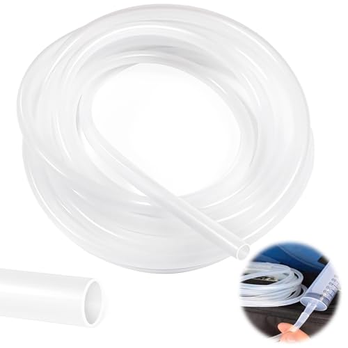 Silikonschlauch 6M, 5mm ID x 7mm OD Trinkwasserschlauch, Silikonschlauch Lebensmittelecht, Luftschlauch Aquarium Flexibler Klar Wasser Luft Rohre für Pumpentransfer, Haushalt, Industrie von Bocguy