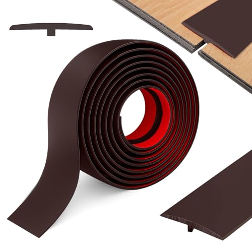 T-Profil Übergangsprofil, Übergangsleiste Boden Selbstklebend, 5cm x3.0m Abschlussleiste Boden aus PVC – Bodenleisten übergangsprofil - Universelle Spaltabdeckung für Laminat,Fliesen & Vinyl -Braun T-Profil Übergangsprofil, Übergangsleiste Boden Selbstklebend, 5cm x3.0m Abschlussleiste Boden aus PVC – Bodenleisten übergangsprofil - Universelle Spaltabdeckung für Laminat,Fliesen & Vinyl -Braun von Bocguy