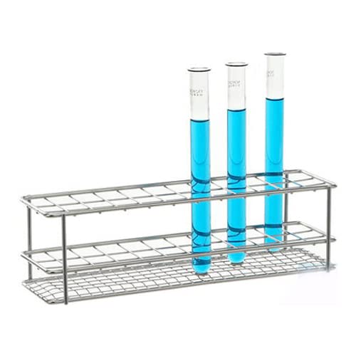 Bochem MN-0052 18/10 Edelstahl Reagenzglasgestell für 10 x 10 Gläser mit Elektrolytisch Poliert, 16mm Durchmesser von Bochem