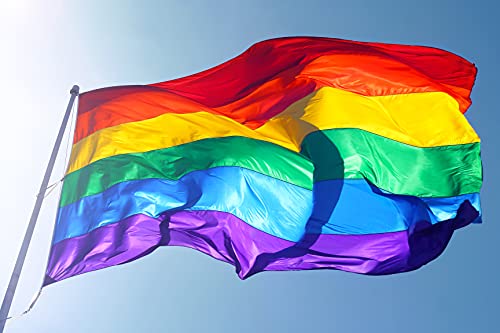 Regenbogen - LGBT - CSD Fahne 150x90cm 2 Ösen, Hissfahne, Flagge für Mast, NEU! von Bock op Kölle