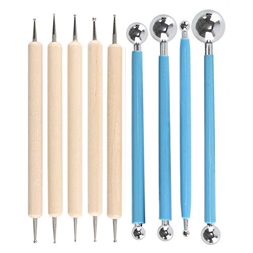 Bocotoer Ball Stylus Werkzeuge Modellier-Werkzeug Bildhauerei Modellierung Set Packung mit 9 von Bocotoer