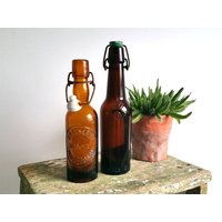 Tolles Set Rustikaler Vintage-Bierflaschen Aus Glas von BodaciousOld