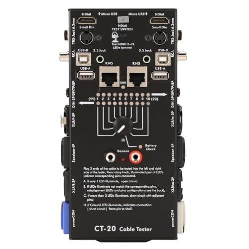 Boddceto CT-20 Multifunktionaler Leitungstester Audio Line Xlr Signal Line Tester -Kompatibel CT-20 Boddceto CT-20 Multifunktionaler Leitungstester Audio Line Xlr Signal Line Tester -Kompatibel CT-20 von Boddceto
