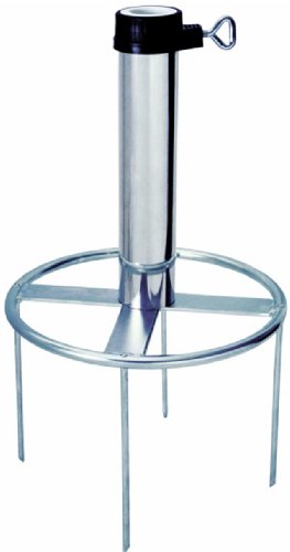 STABIELO RASENDORN - aus DEUTSCHEM STAHL - Sonnenschirmständer - 80 µ verzinkt - DER STABIELO ® - BODENSPIESS Nr. 50 RINGDURCHMESSER Ø 300 mm - Befestigung mit 4 Bodenspießen - Spießlänge 20 cm - Sonnenschirmhalter - HOLLY PRODUKTE STABIELO ® - Vielzweckständer mit Bodenring zur Befestigung von Schirmstöcken bis 53 mm Ø - VERTRIEB durch - PRODUKTE MADE in BADEN WÜRTTEMBERG - von Bodenspieß 50 SB - LARGE