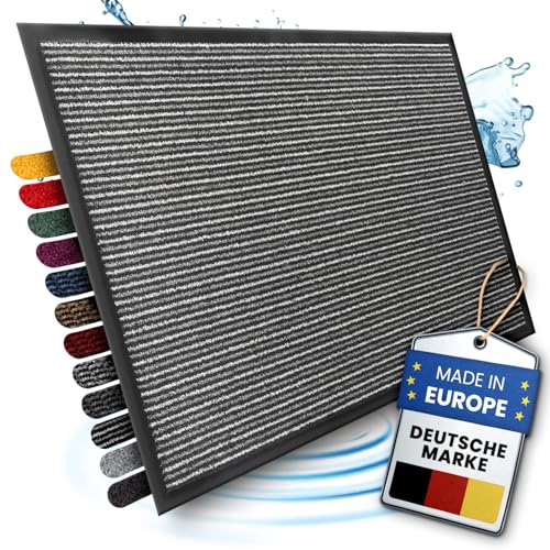 Bodenständig® Saubere Schuhe Dank saugstarkem Stoff (robust) perfekte Größe Gestreift in 40x60cm - Fußmatte innen, Fussmatte innen - Schmutzfangmatte für innen Türmatte von Bodenständig