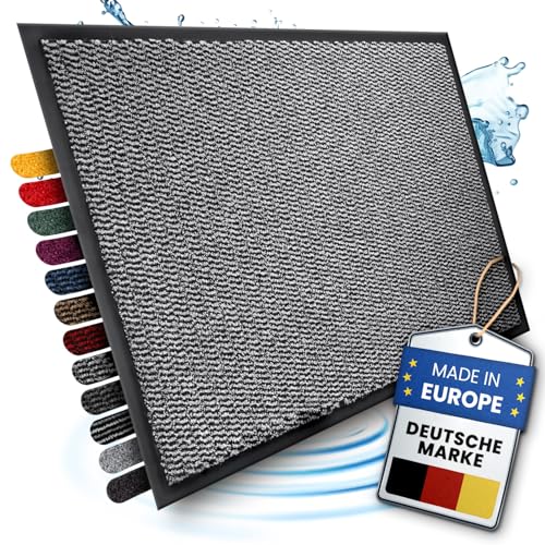 Bodenständig® Saubere Schuhe Dank saugstarkem Stoff (robust) perfekte Größe Grau in 40x60cm - Fußmatte innen, Fussmatte innen - Schmutzfangmatte für innen Türmatte von Bodenständig