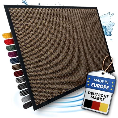 Bodenständig® Saubere Schuhe Dank saugstarkem Stoff (robust) perfekte Größe Braun in 60x90cm - Fußmatte innen, Fussmatte innen - Schmutzfangmatte für innen Türmatte von Bodenständig