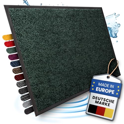 Bodenständig® Saubere Schuhe Dank saugstarkem Stoff (robust) perfekte Größe Grün in 60x90cm - Fußmatte innen, Fussmatte innen - Schmutzfangmatte für innen Türmatte von Bodenständig