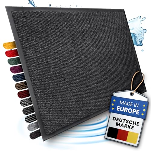 Bodenständig® Saubere Schuhe Dank saugstarkem Stoff (robust) perfekte Größe Anthrazit in 60x90cm - Fußmatte innen, Fussmatte innen - Schmutzfangmatte für innen Türmatte von Bodenständig